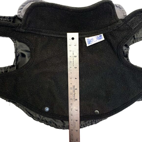 Top Paw Dog 2 in 1 Coat Sweater Vest Small Black Grey Fleece Reflective Winter - Picture 7 of 10
